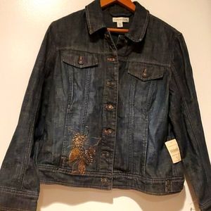 brand new beaded denim jacket from Coldwater Creek